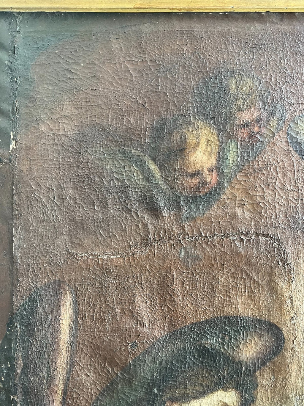 Barock Gemälde 18 tes Jh Altartafel Jesus mit Engeln 160x224cm