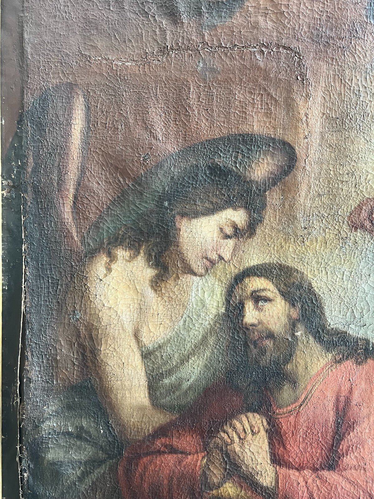 Barock Gemälde 18 tes Jh Altartafel Jesus mit Engeln 160x224cm