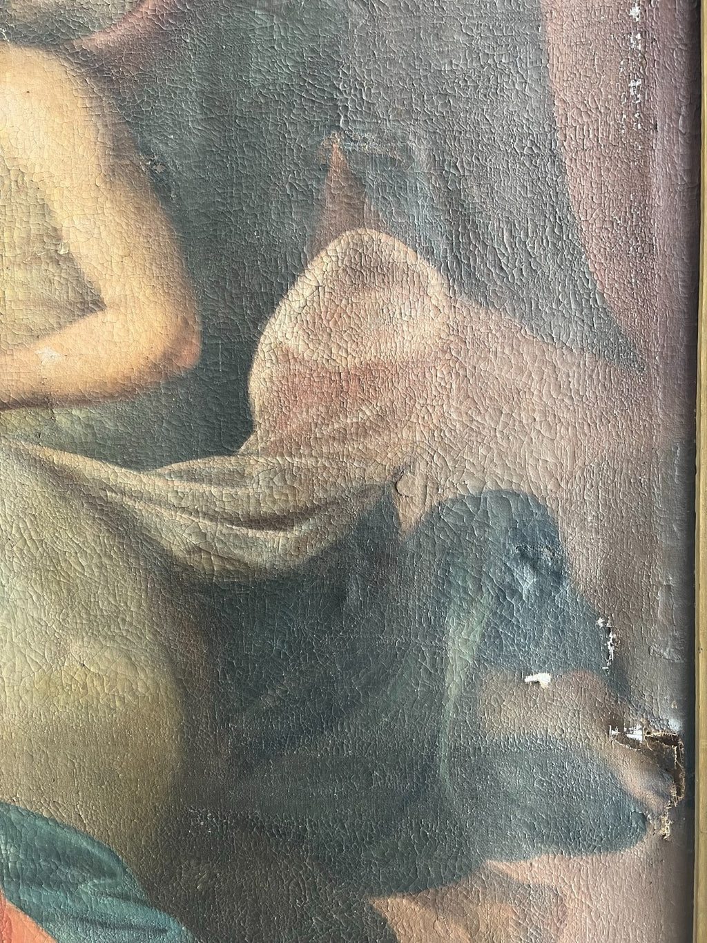 Barock Gemälde 18 tes Jh Altartafel Jesus mit Engeln 160x224cm