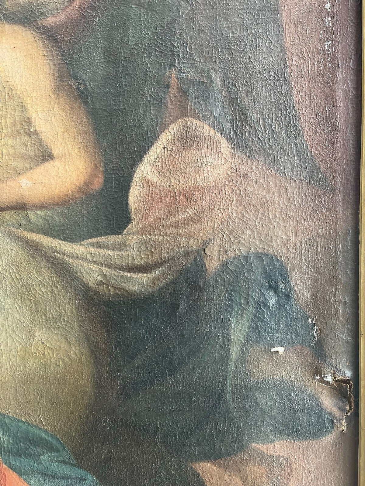 Barock Gemälde 18 tes Jh Altartafel Jesus mit Engeln 160x224cm