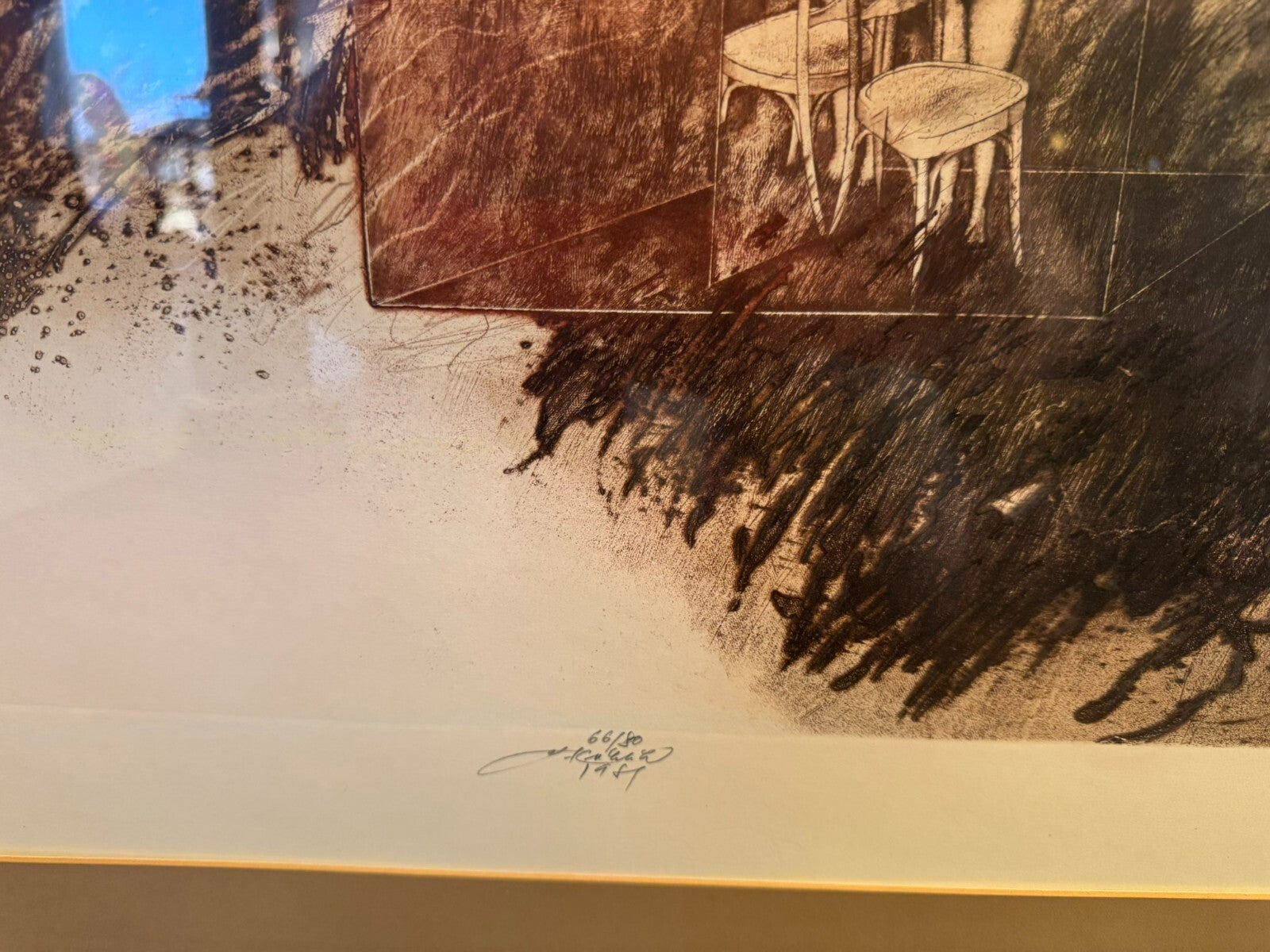 Ladislav Kuklik (1947) Signierte Farb Radierung Aquatinta Wildnis