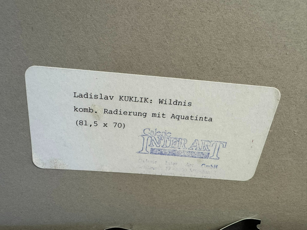 Ladislav Kuklik (1947) Signierte Farb Radierung Aquatinta Wildnis