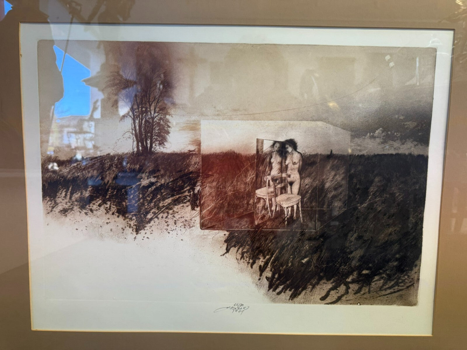 Ladislav Kuklik (1947) Signierte Farb Radierung Aquatinta Wildnis