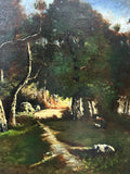 ANTIKES ÖLGEMÄLDE UM 1893 DIE LICHTUNG Jacques MARTIN (1844-1919)