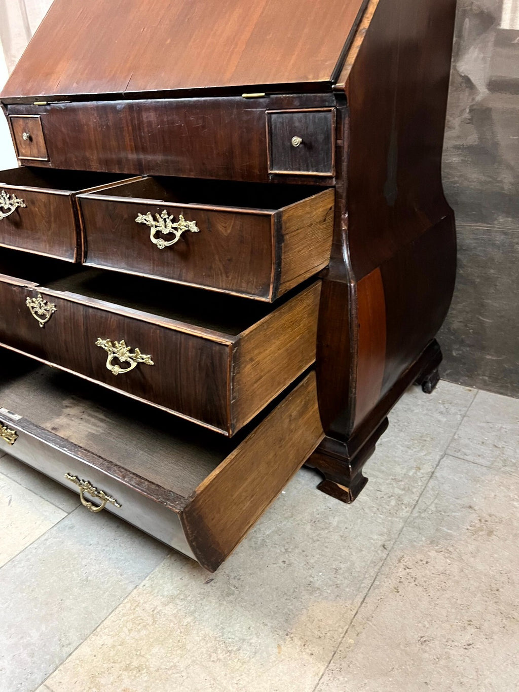 Barocksekretär Sekretär Louis Xv antik um 1760 Mahagoni Furnier