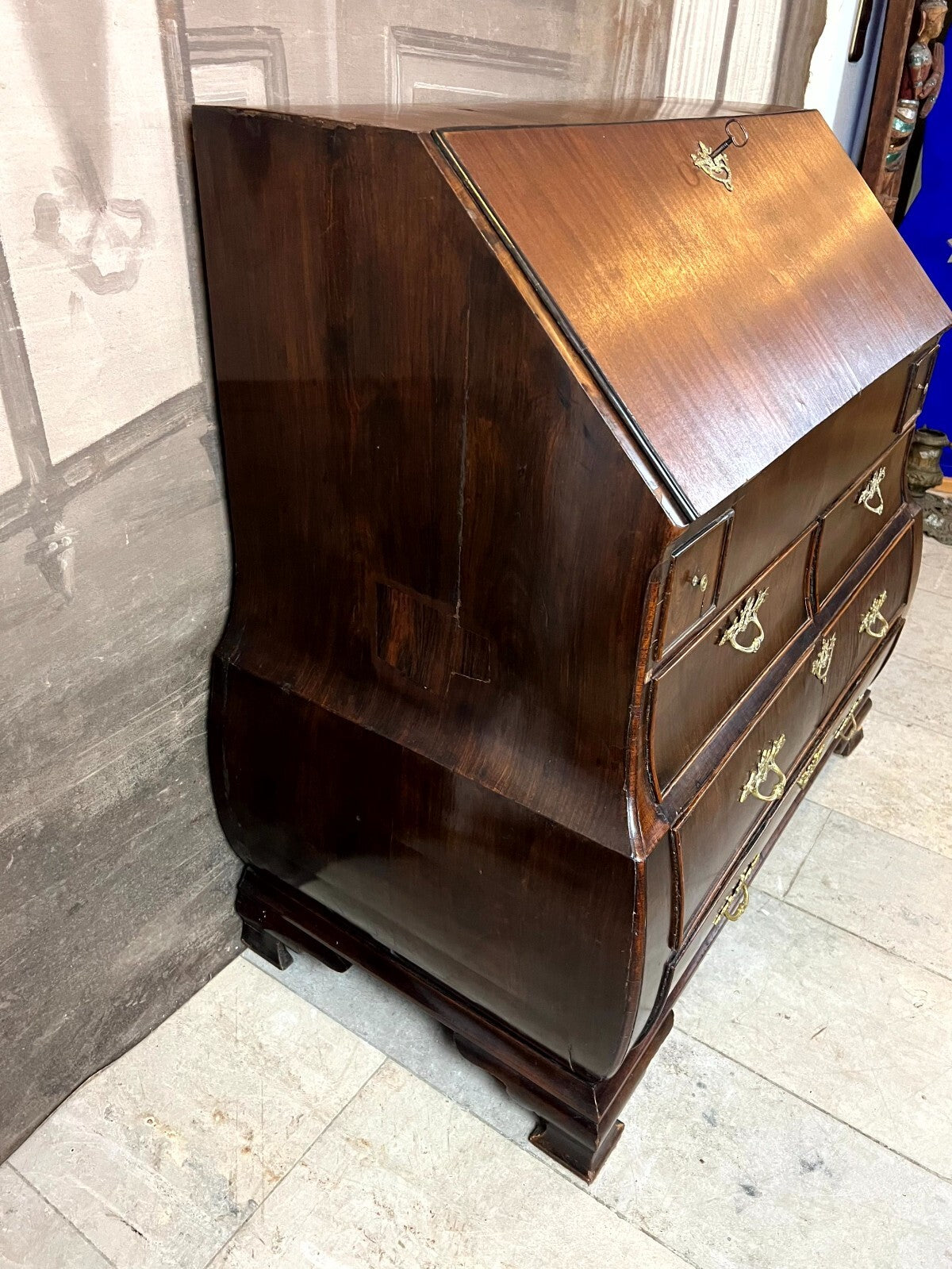 Barocksekretär Sekretär Louis Xv antik um 1760 Mahagoni Furnier