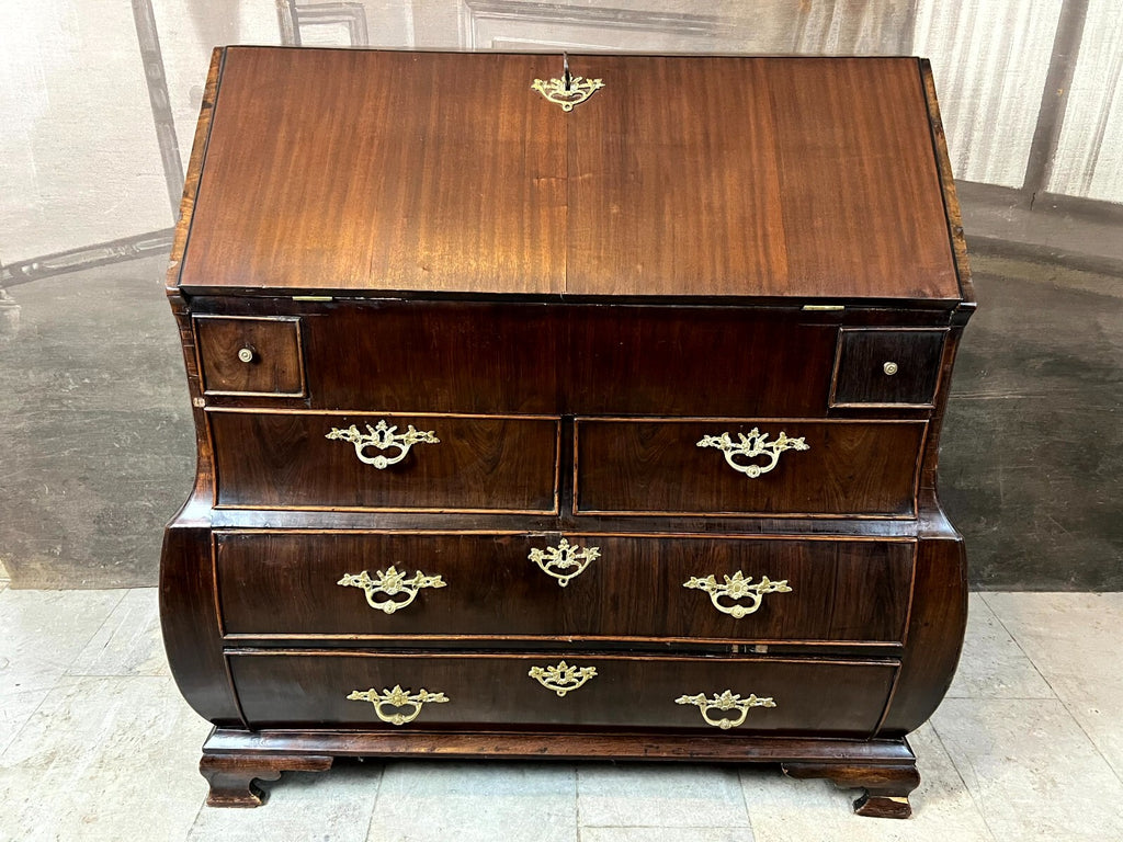 BAROCKSEKRETÄR SEKRETÄR LOUIS XV ANTIK UM 1760 MAHAGONI FURNIER
