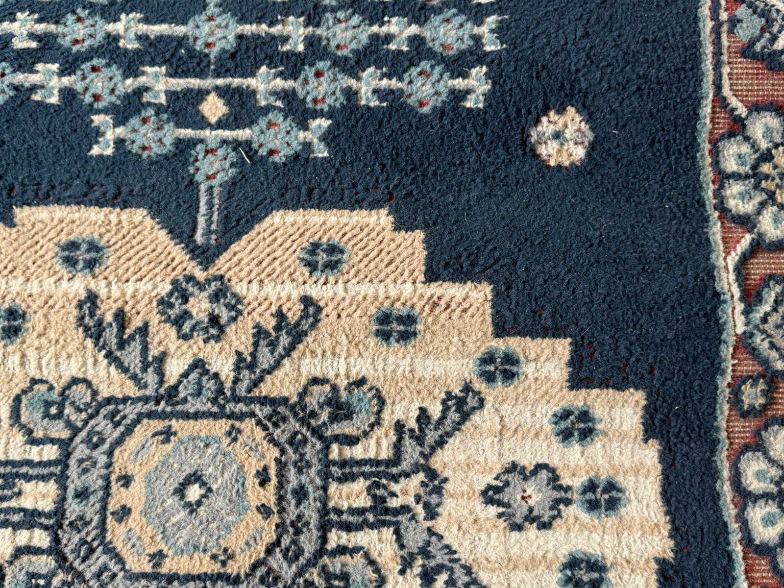 Alter Orientteppich Brücke Teppich aus Wolle 175x115cm