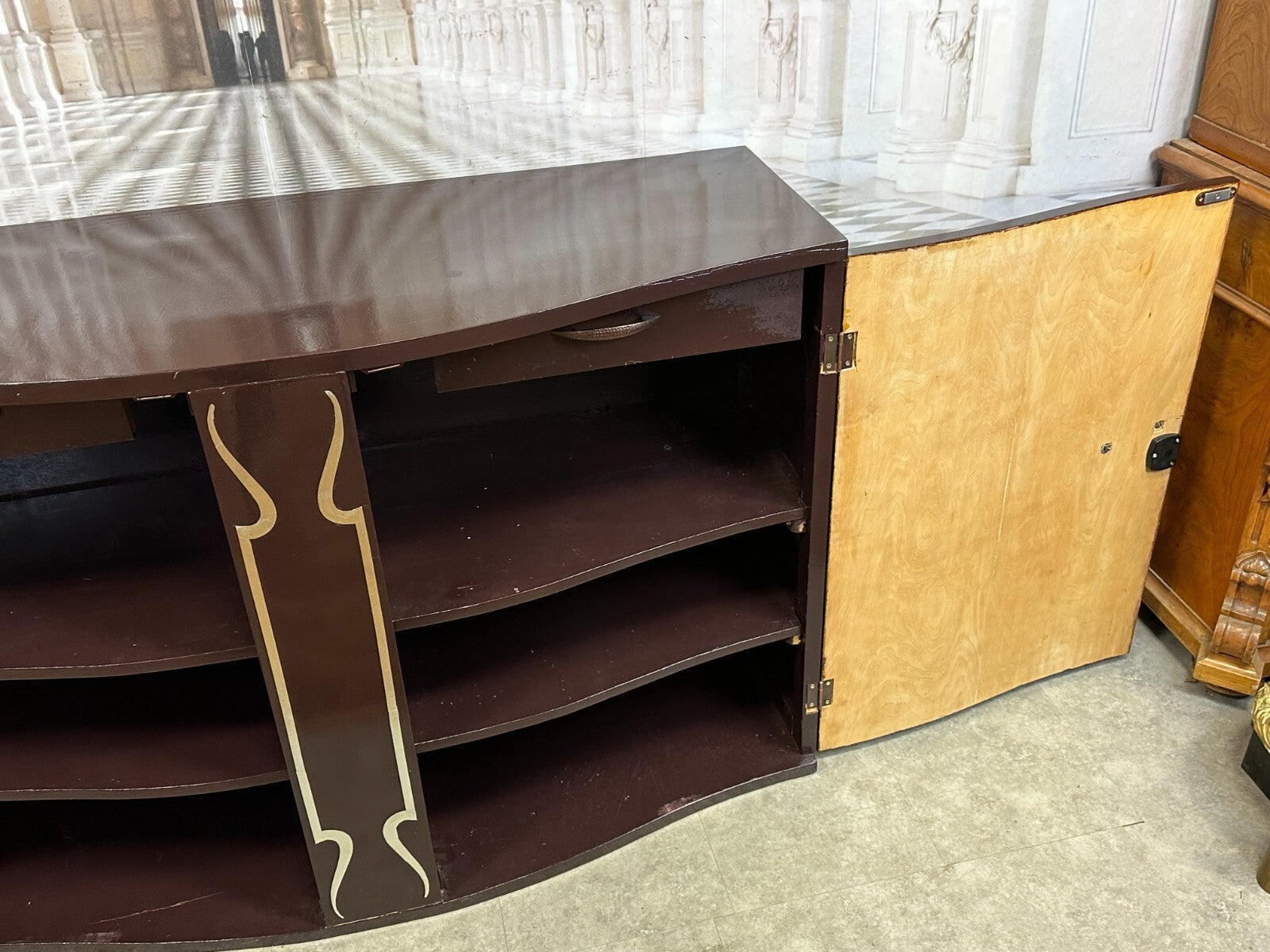 Sideboard Kommode Marke Eigenbau massive Metall Griffe