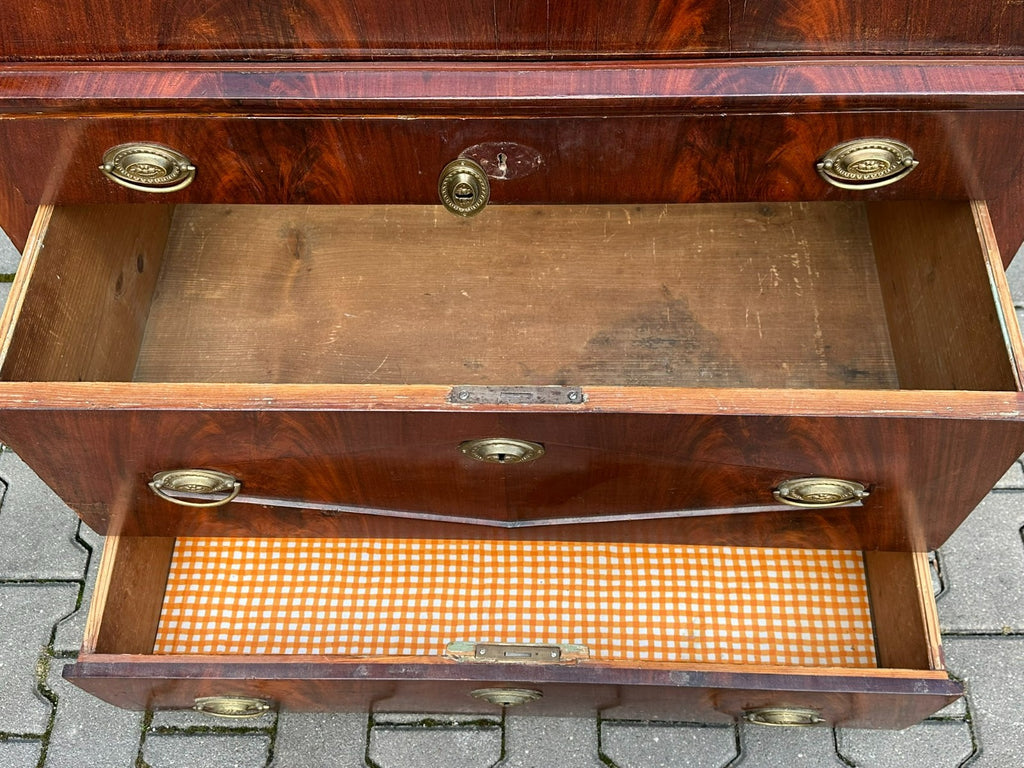 Früher antiker Biedermeier Sekretär um 1820 Mahagoni
