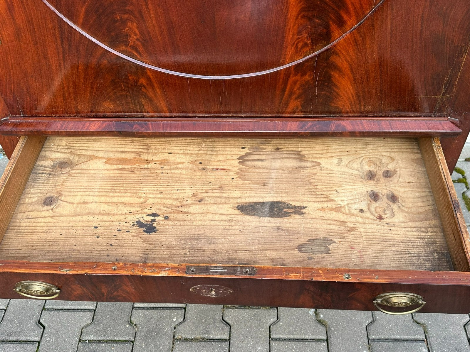 Früher antiker Biedermeier Sekretär um 1820 Mahagoni