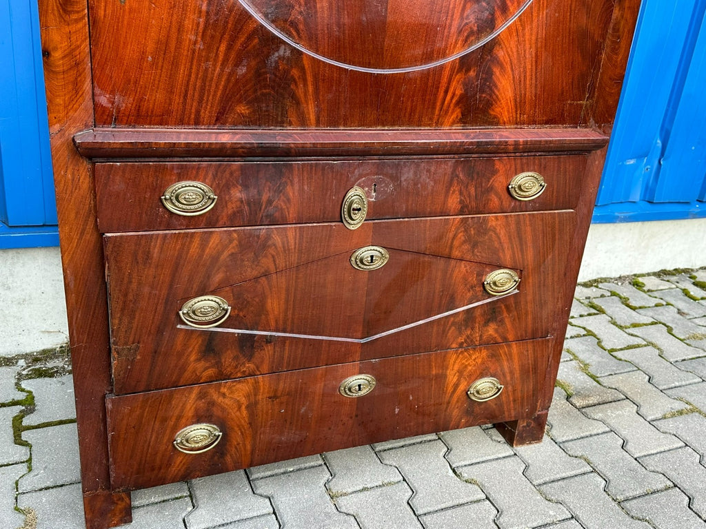 Früher antiker Biedermeier Sekretär um 1820 Mahagoni