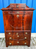FRÜHER ANTIKER BIEDERMEIER SEKRETÄR UM 1820 MAHAGONI