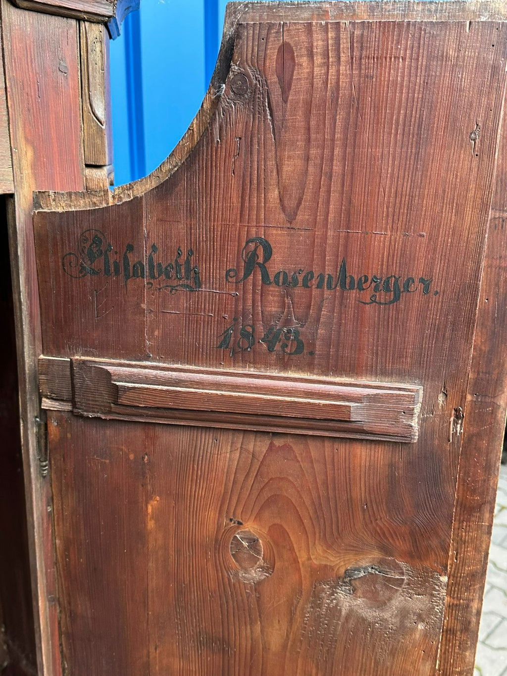 Antiker Schrank Bauernschrank von 1843 Louis Seize Stil Landhaus