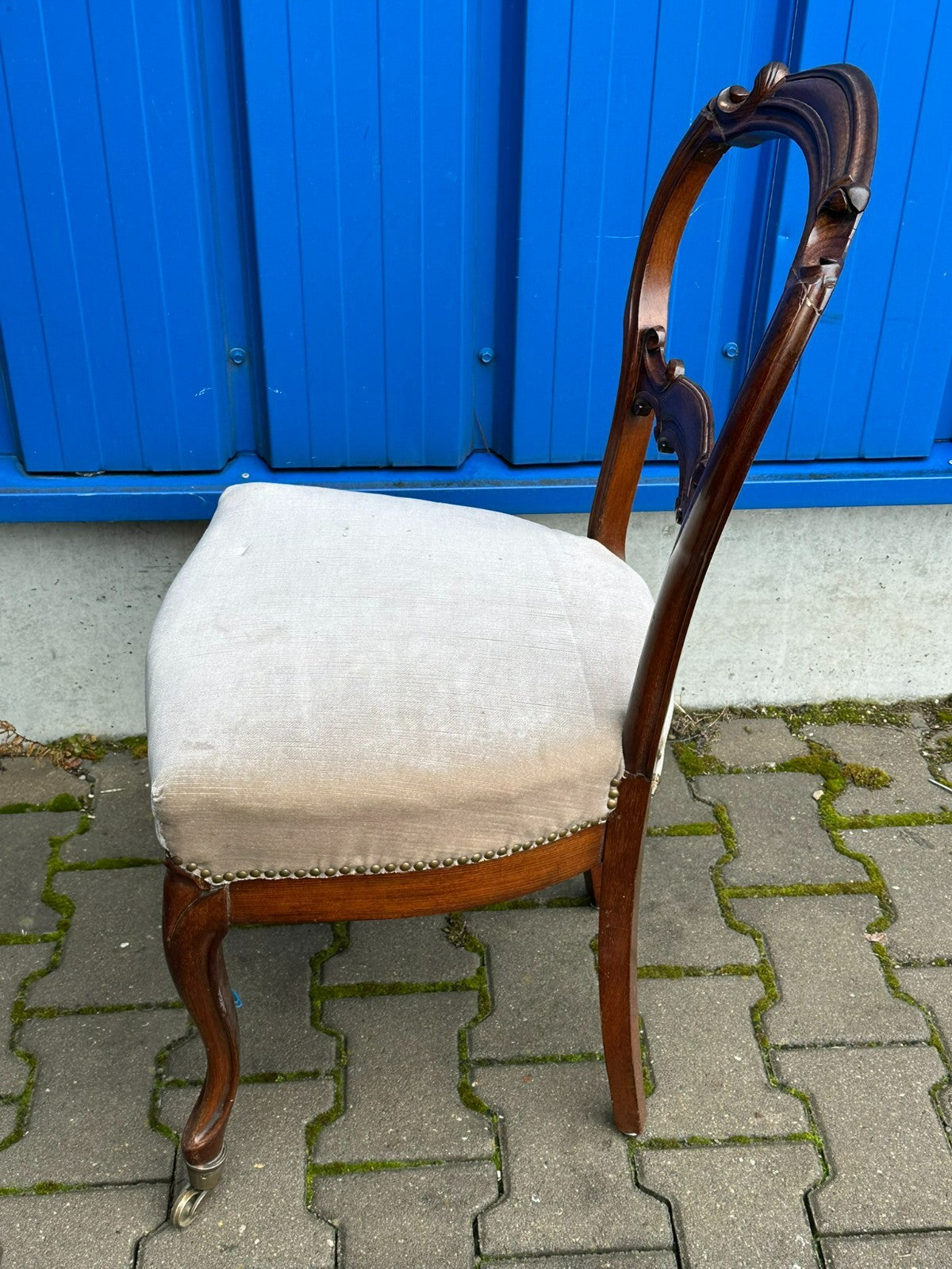Antiker Stuhl um 1870 England Mahagoni Gestell
