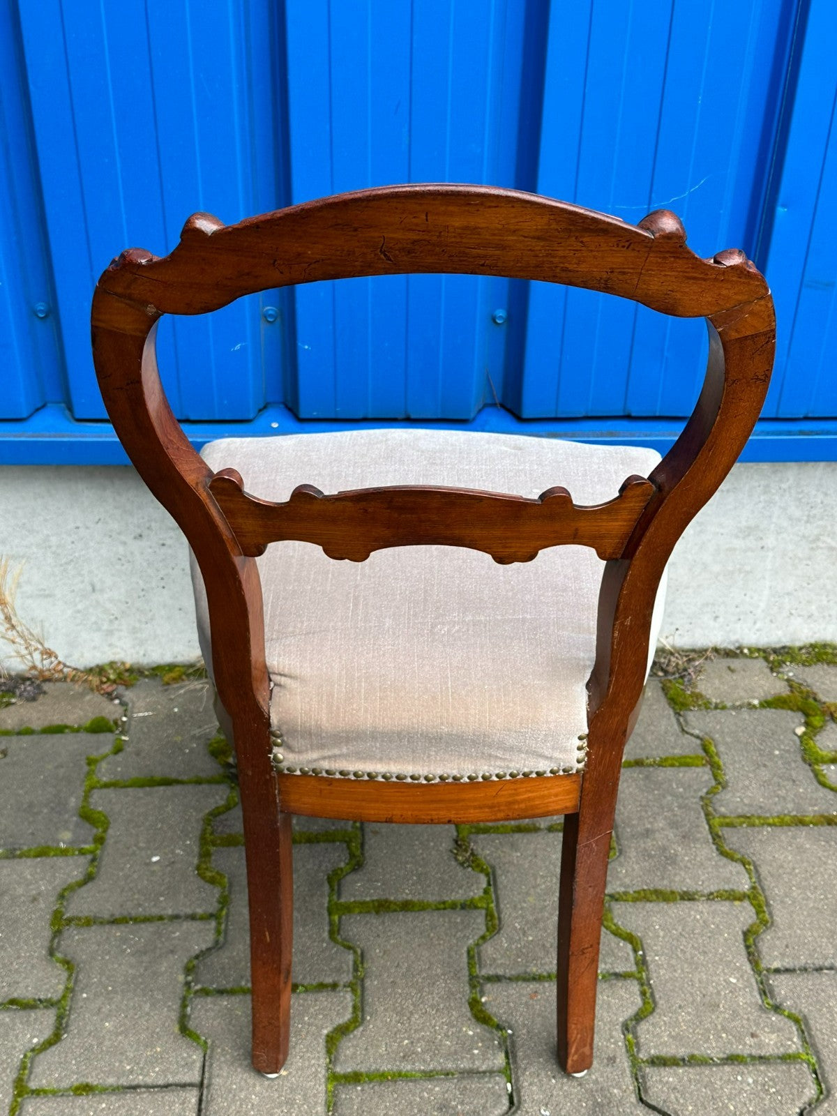 Antiker Stuhl um 1870 England Mahagoni Gestell
