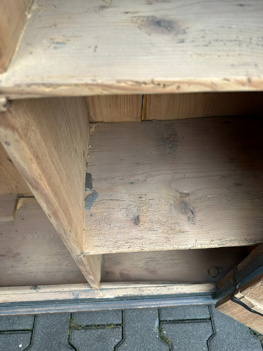 Antiker Schrank Bauernschrank handbemalt 19 tes Jhdt originale Bemalung