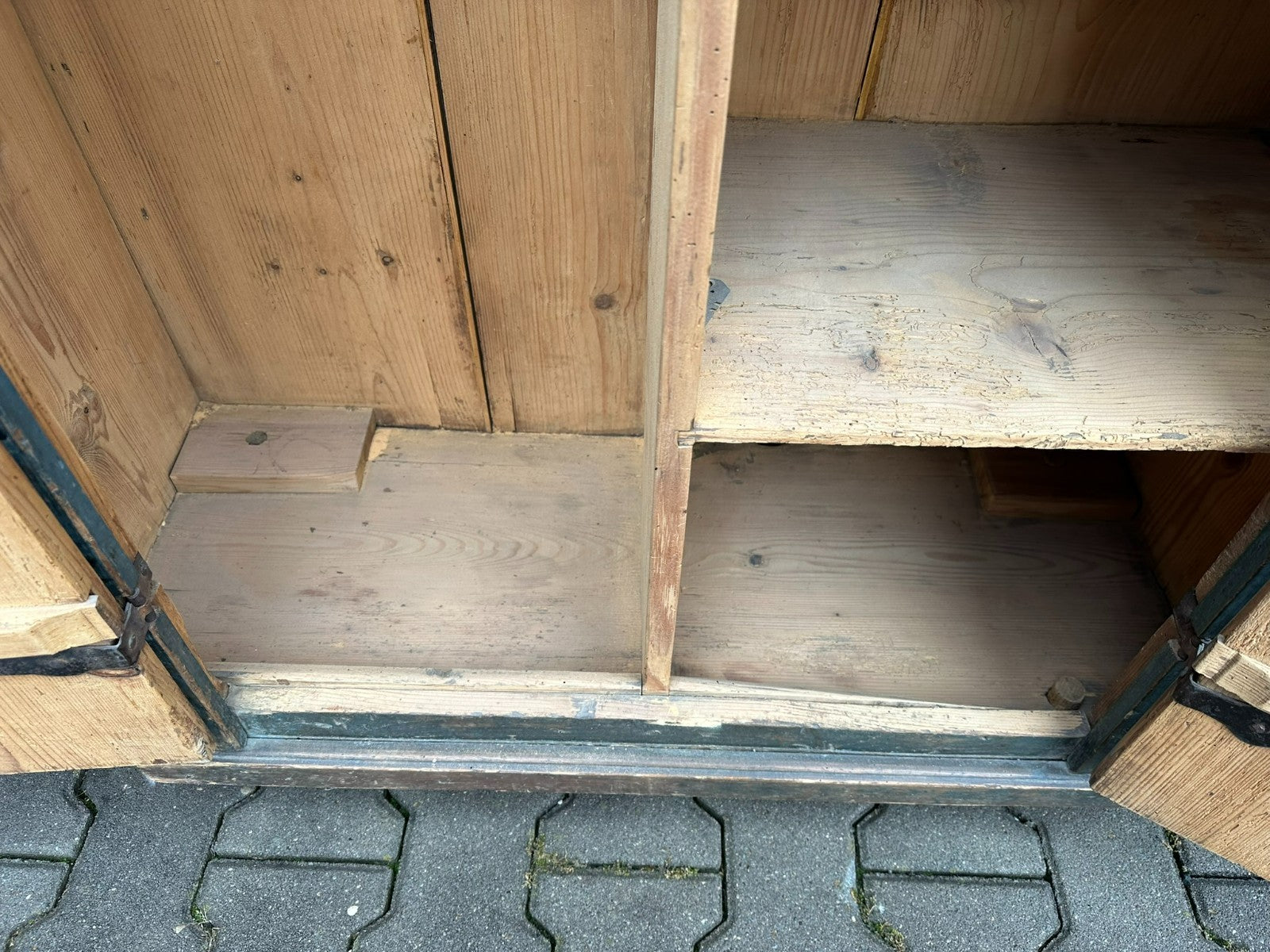 Antiker Schrank Bauernschrank handbemalt 19 tes Jhdt originale Bemalung