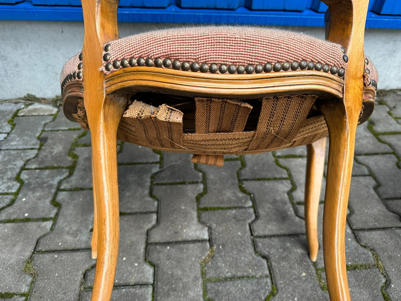 Paar Barock Stil Sessel Petit Point Stickerei 20 tes Jhdt Barocksessel
