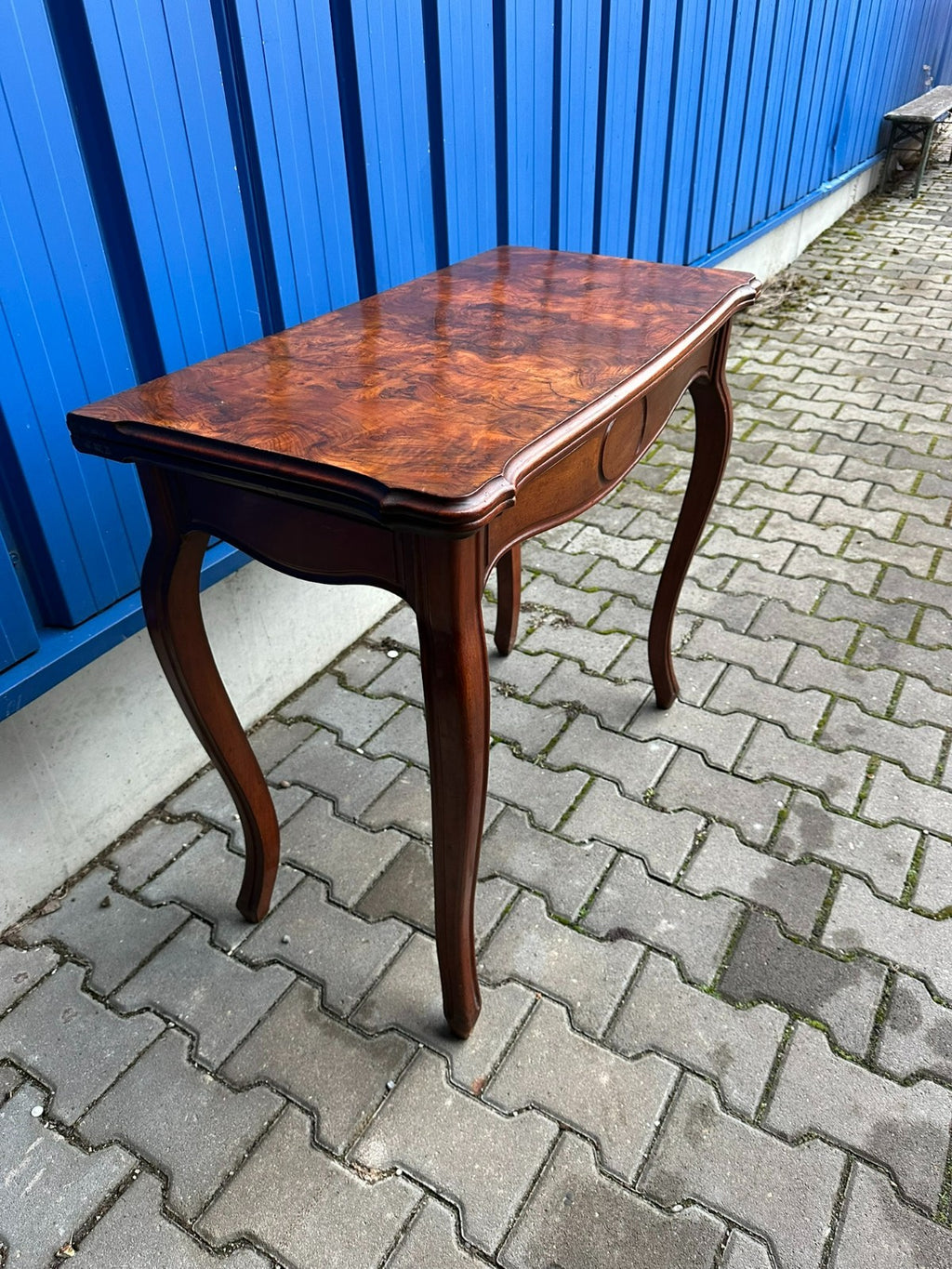 Antiker Spieltisch um 1860 Louis Philippe Mahagoni Spät Biedermeier