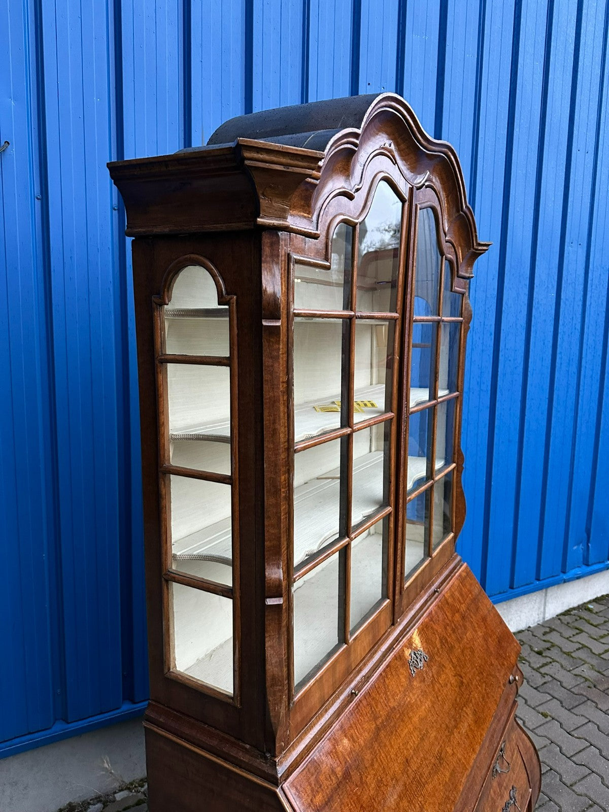 Antiker Sekretär Louis Quinze 18 tes Jhdt Ulmenholz Barocksekretär Louis Xv
