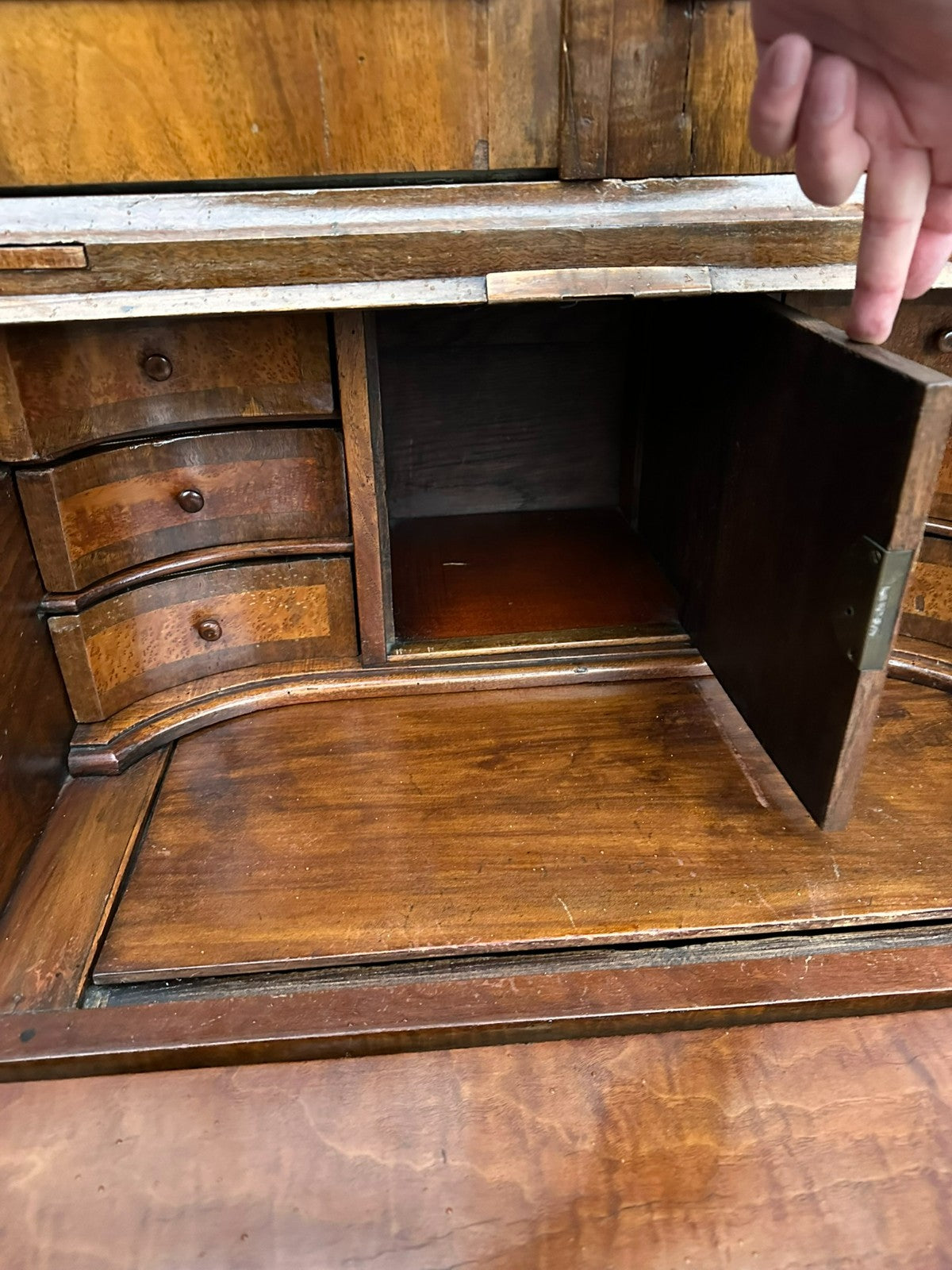 Antiker Sekretär Louis Quinze 18 tes Jhdt Ulmenholz Barocksekretär Louis Xv