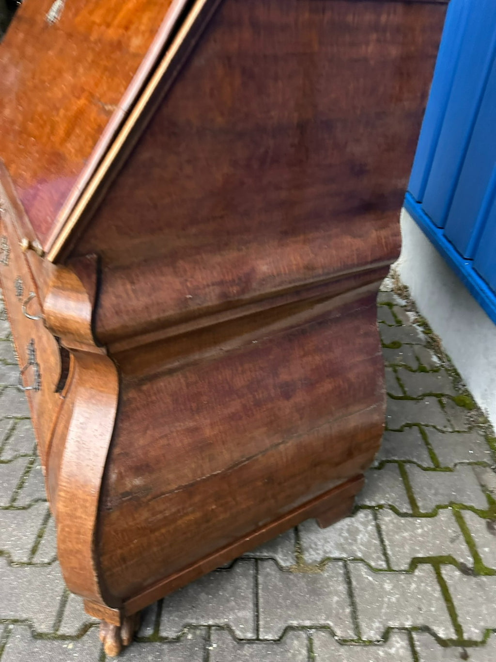 Antiker Sekretär Louis Quinze 18 tes Jhdt Ulmenholz Barocksekretär Louis Xv