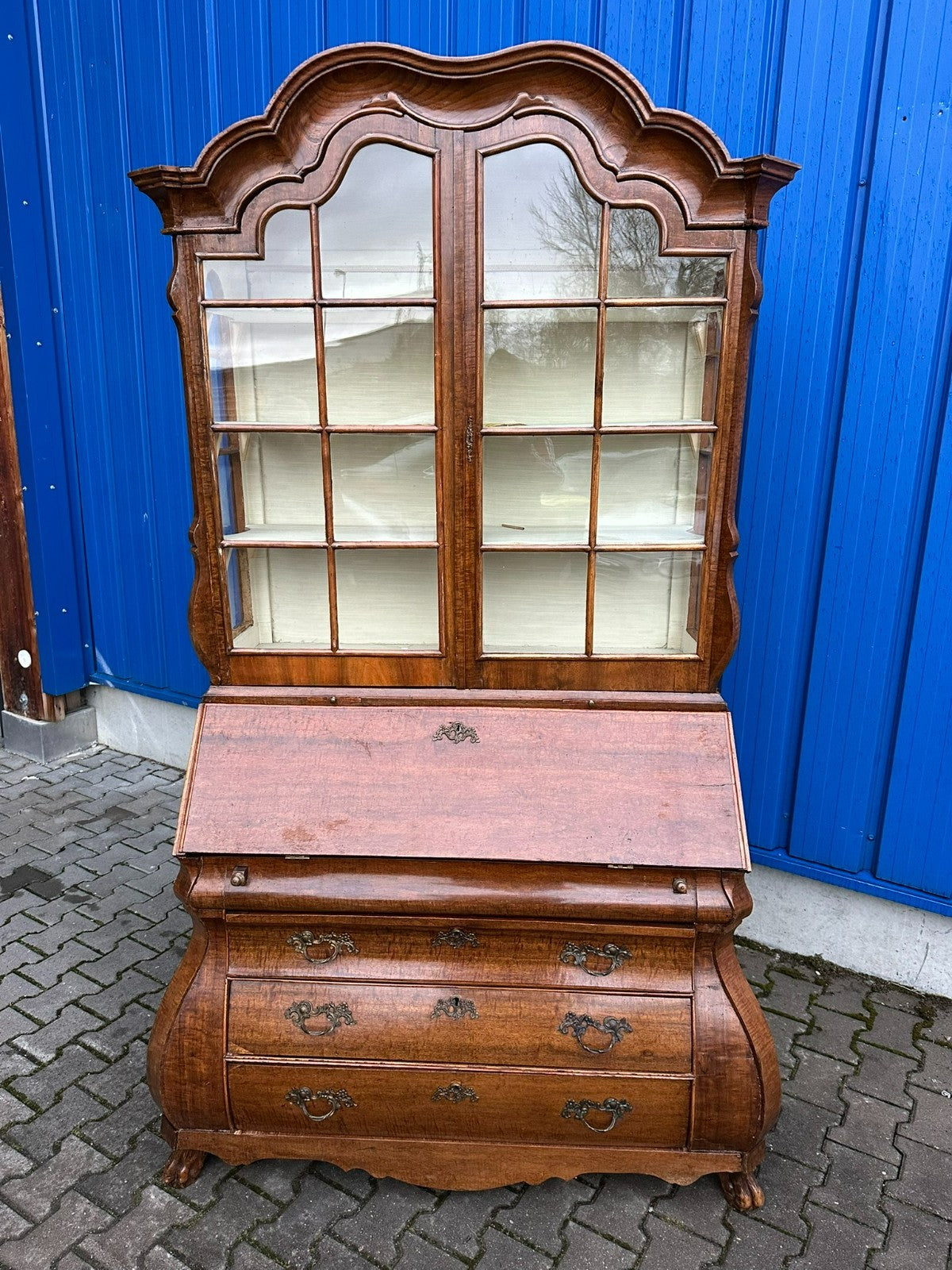 ANTIKER SEKRETÄR LOUIS QUINZE 18 TES JHDT ULMENHOLZ BAROCKSEKRETÄR LOUIS XV