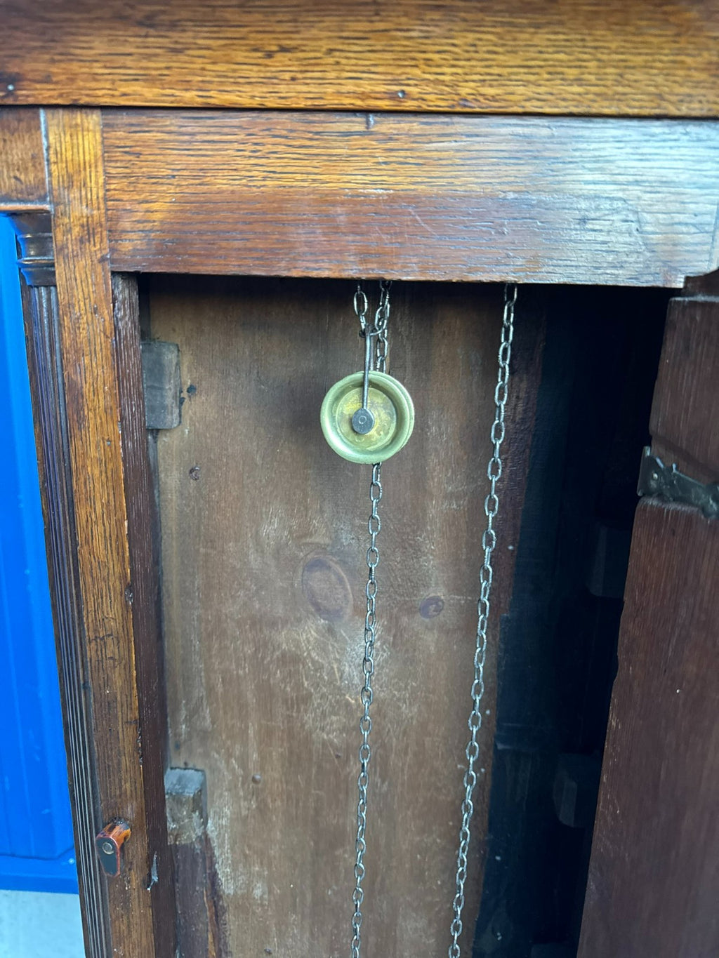 Antike Englische Standuhr aus Eiche 18 tes Jhdt