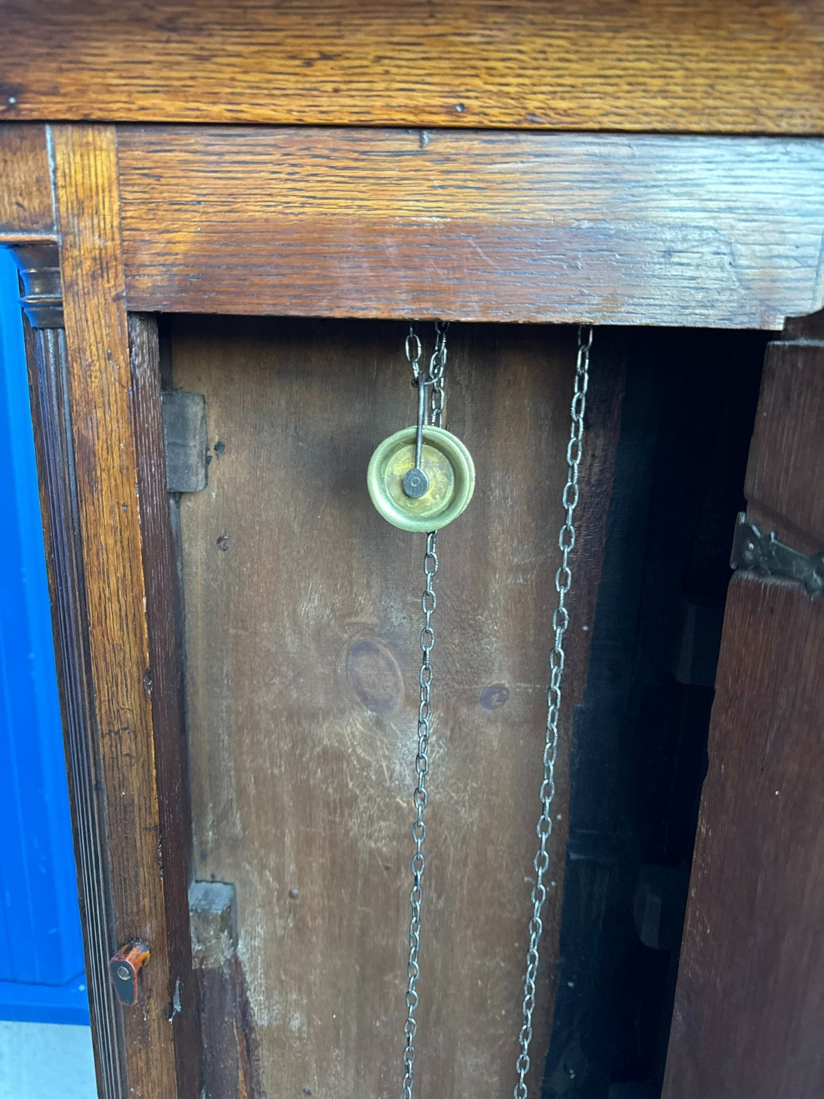 Antike Englische Standuhr aus Eiche 18 tes Jhdt