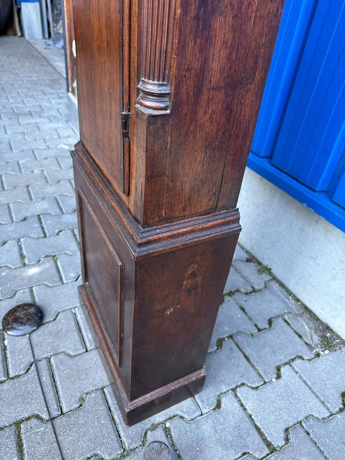 Antike Englische Standuhr aus Eiche 18 tes Jhdt