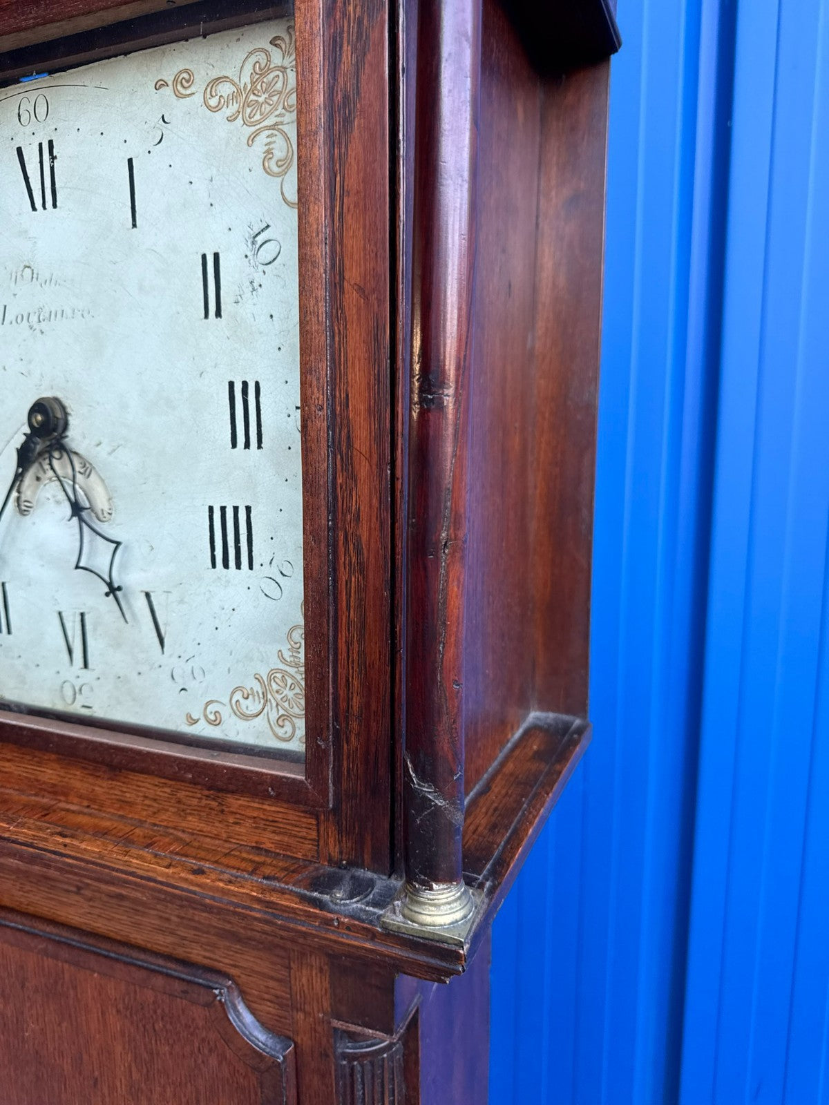 Antike Englische Standuhr aus Eiche 18 tes Jhdt