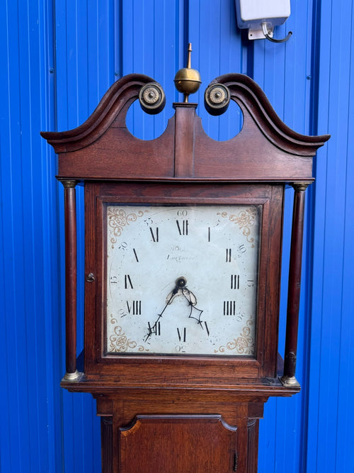 Antike Englische Standuhr aus Eiche 18 tes Jhdt