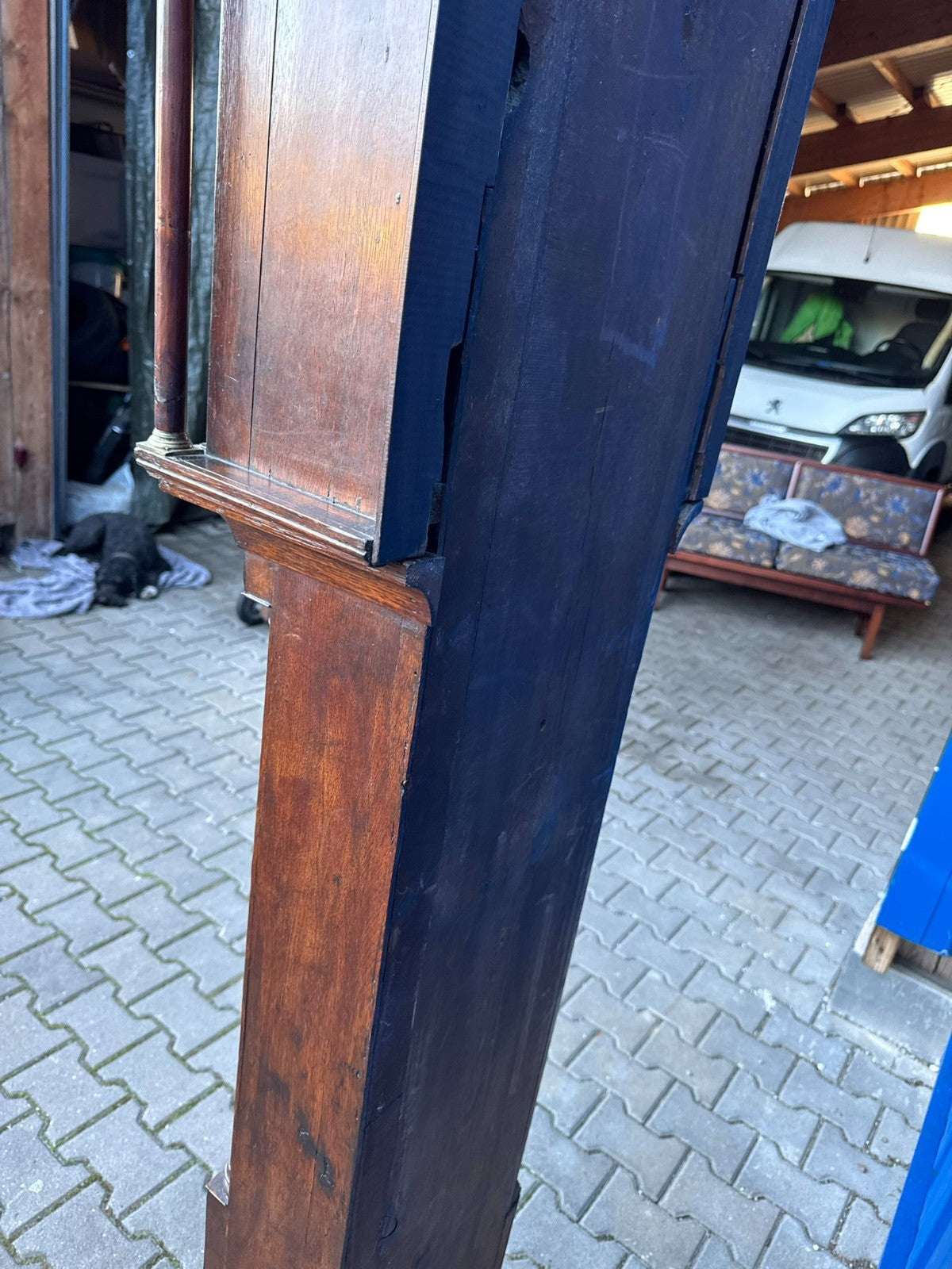 Antike Englische Standuhr aus Eiche 18 tes Jhdt