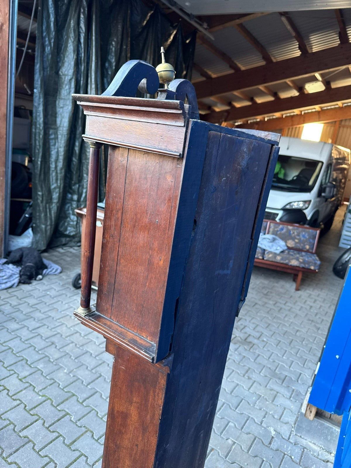 Antike Englische Standuhr aus Eiche 18 tes Jhdt