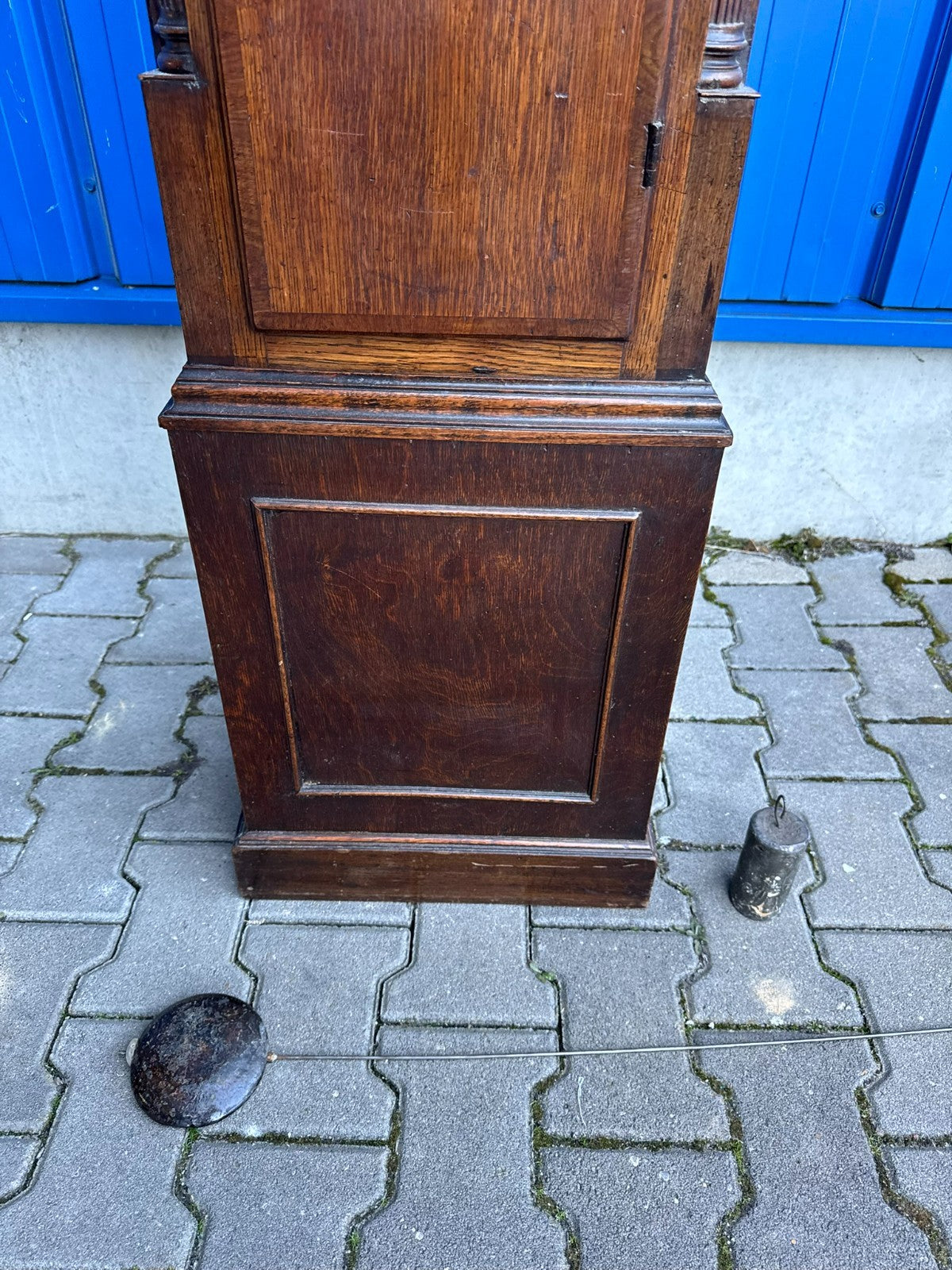 Antike Englische Standuhr aus Eiche 18 tes Jhdt