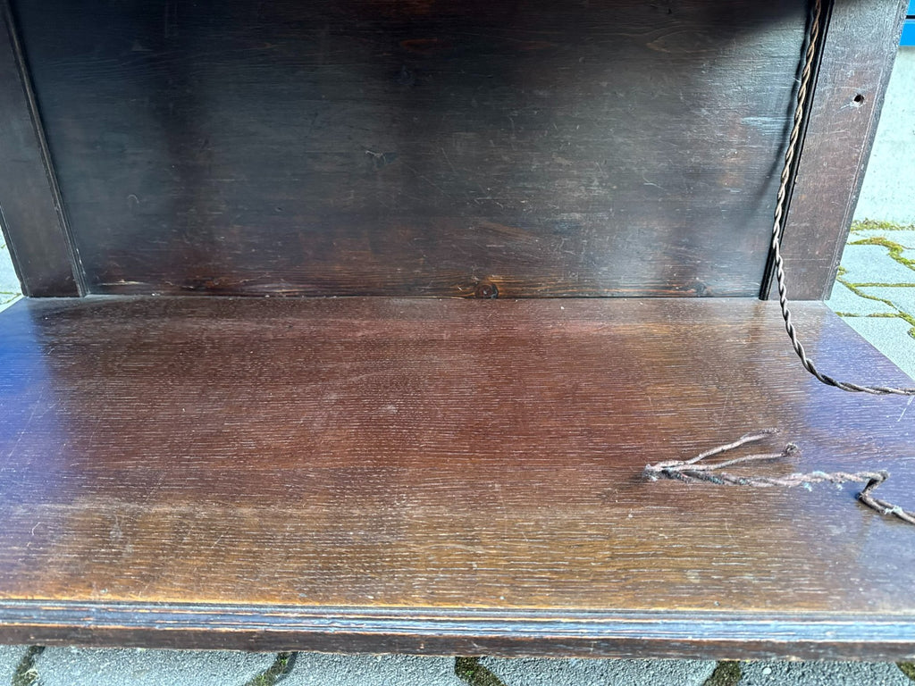 Antike Neo Renaissance Vitrine aus Eiche 19 tes Jhdt Gründerzeit Schrank