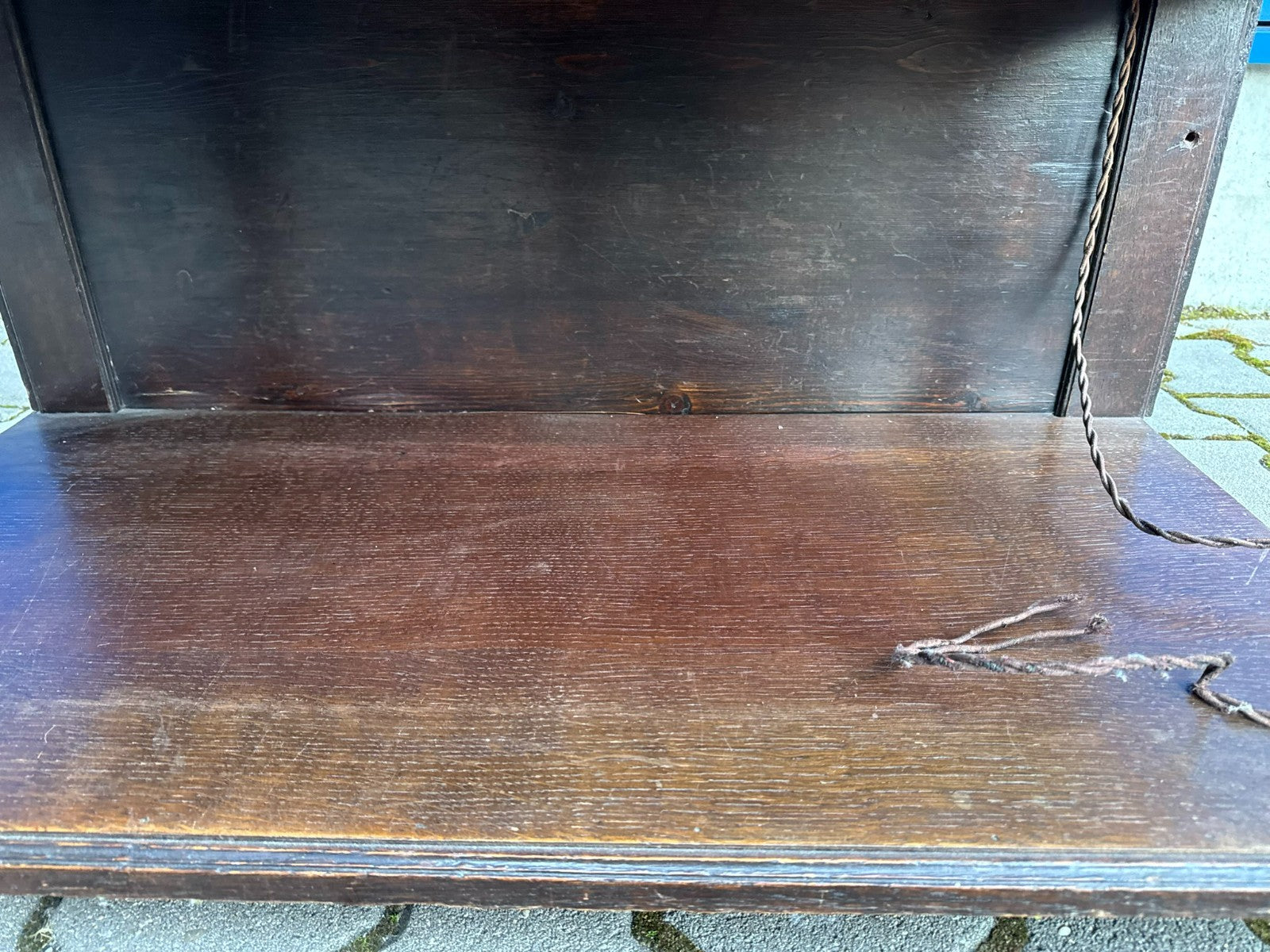 Antike Neo Renaissance Vitrine aus Eiche 19 tes Jhdt Gründerzeit Schrank