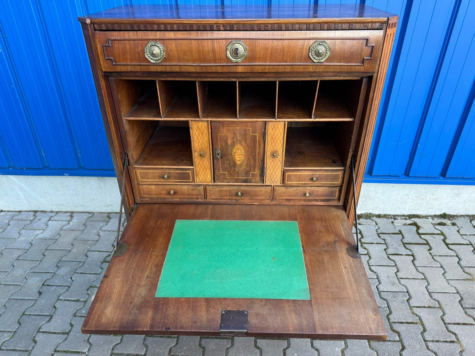 Antiker Louis Seize Sekretär um 1820 Mahagoni Furnier