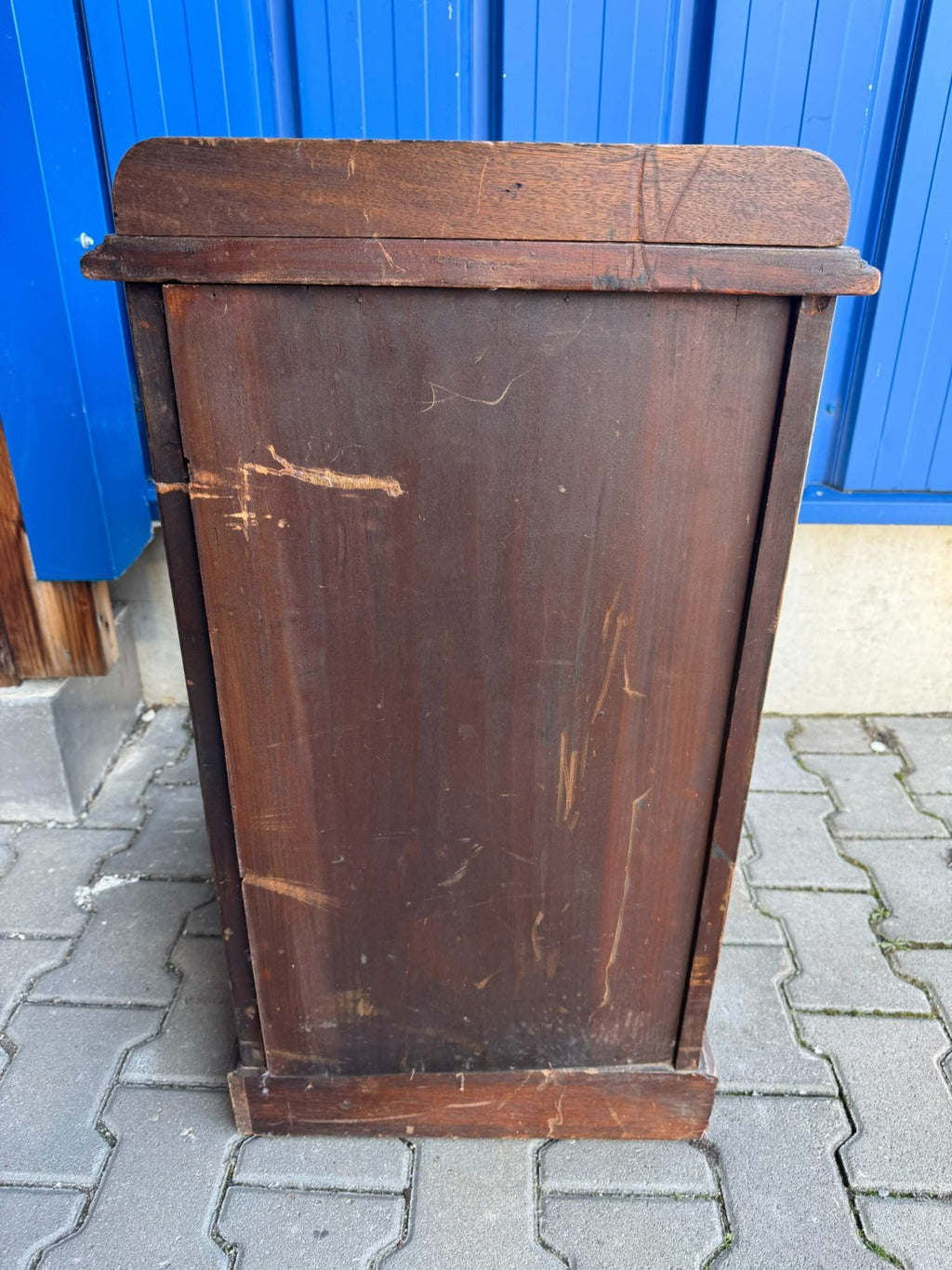 Antike Englische Kommode um 1900 Mahagoni mit Girlanden Intarsien
