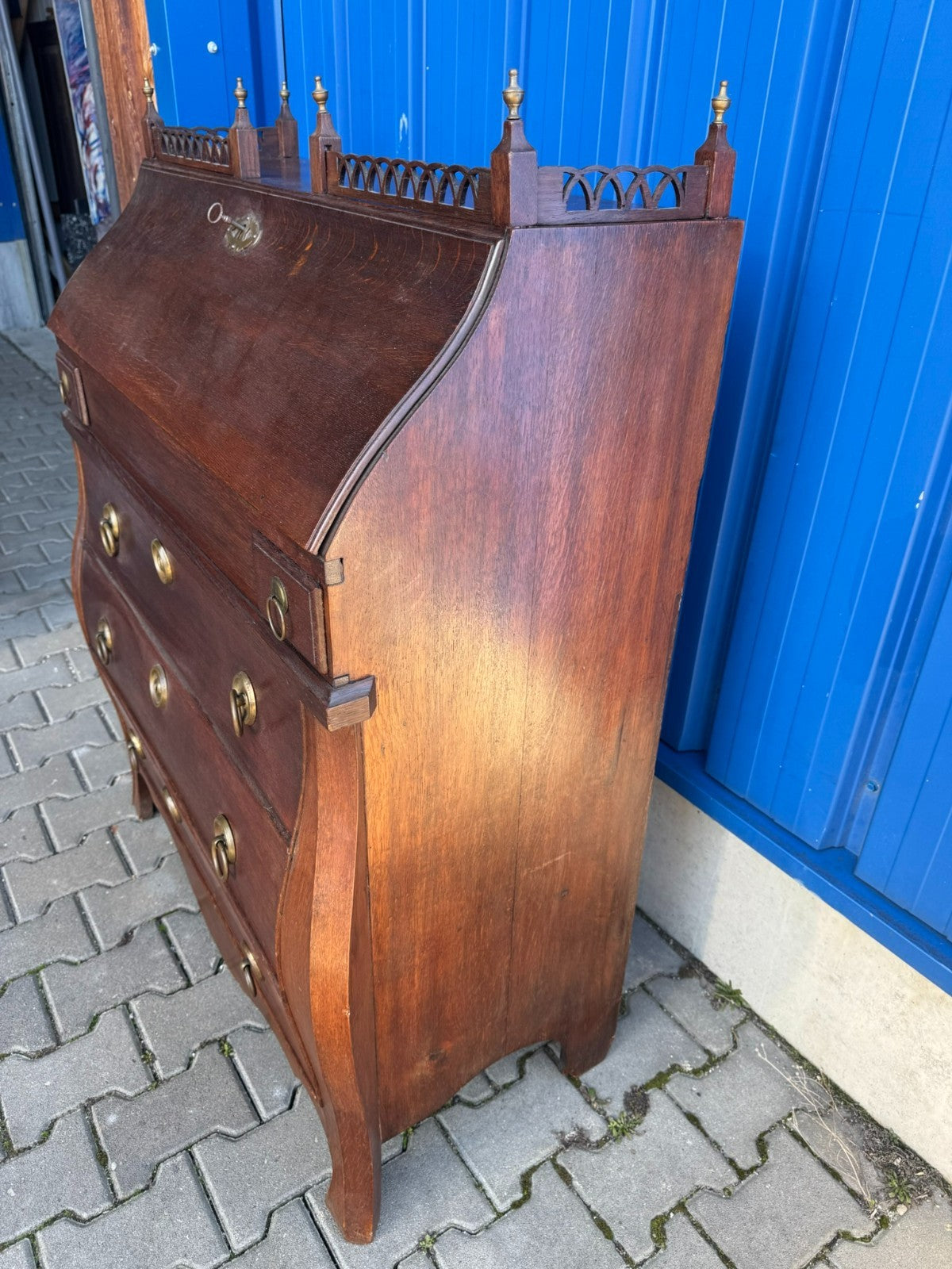 Antiker Barocksekretär Holland aus Eiche Barock Sekretär 18 tes Jhdt