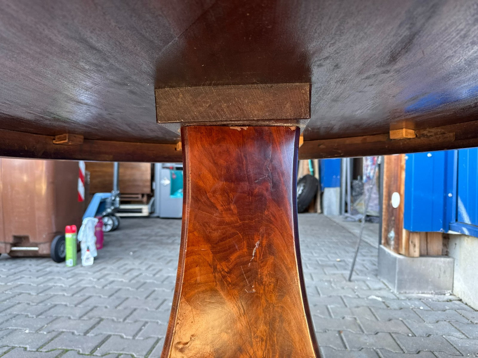 Antiker Esstisch Tisch Frühes 19 tes Jhdt Mahagoni Biedermeier Tisch