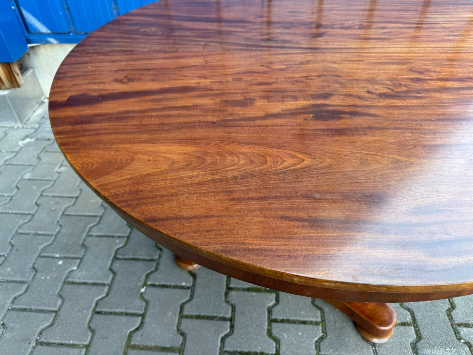 Antiker Esstisch Tisch Frühes 19 tes Jhdt Mahagoni Biedermeier Tisch