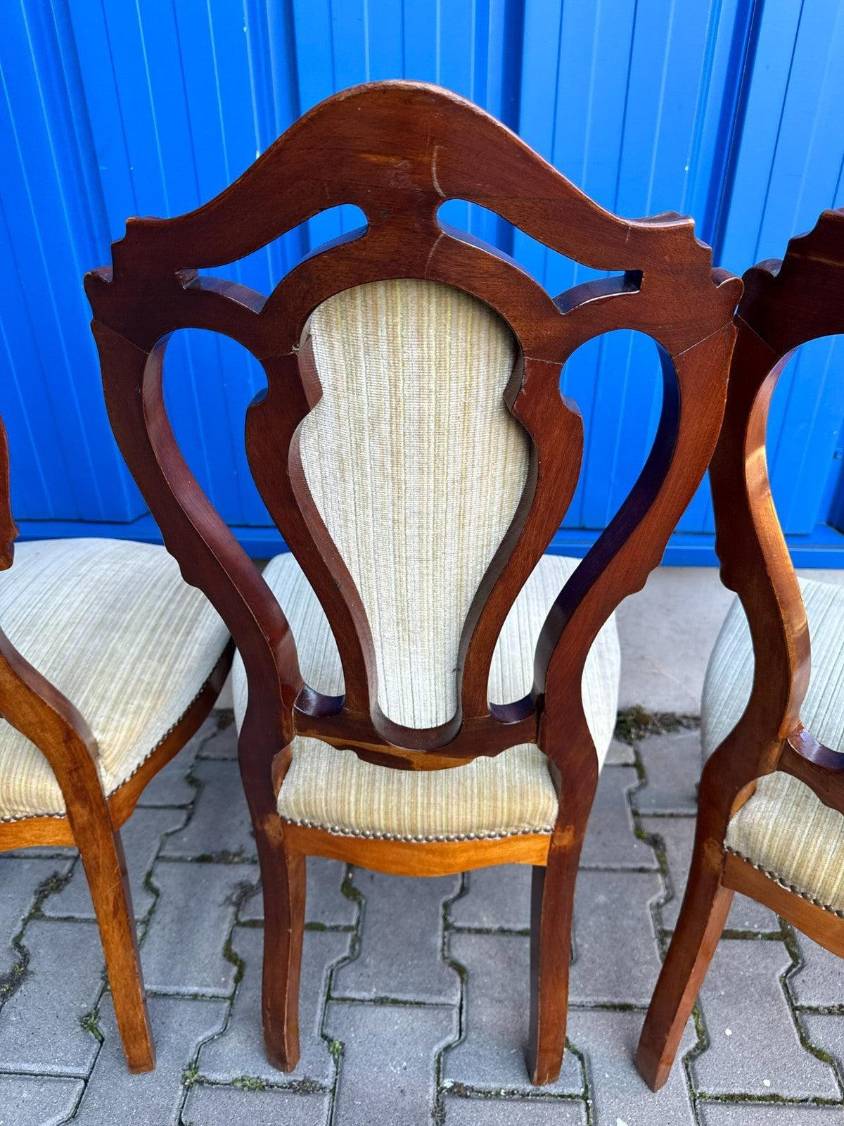 Antike Prunkstühle Stühle Spät Biedermeier um 1860 4x Stuhl