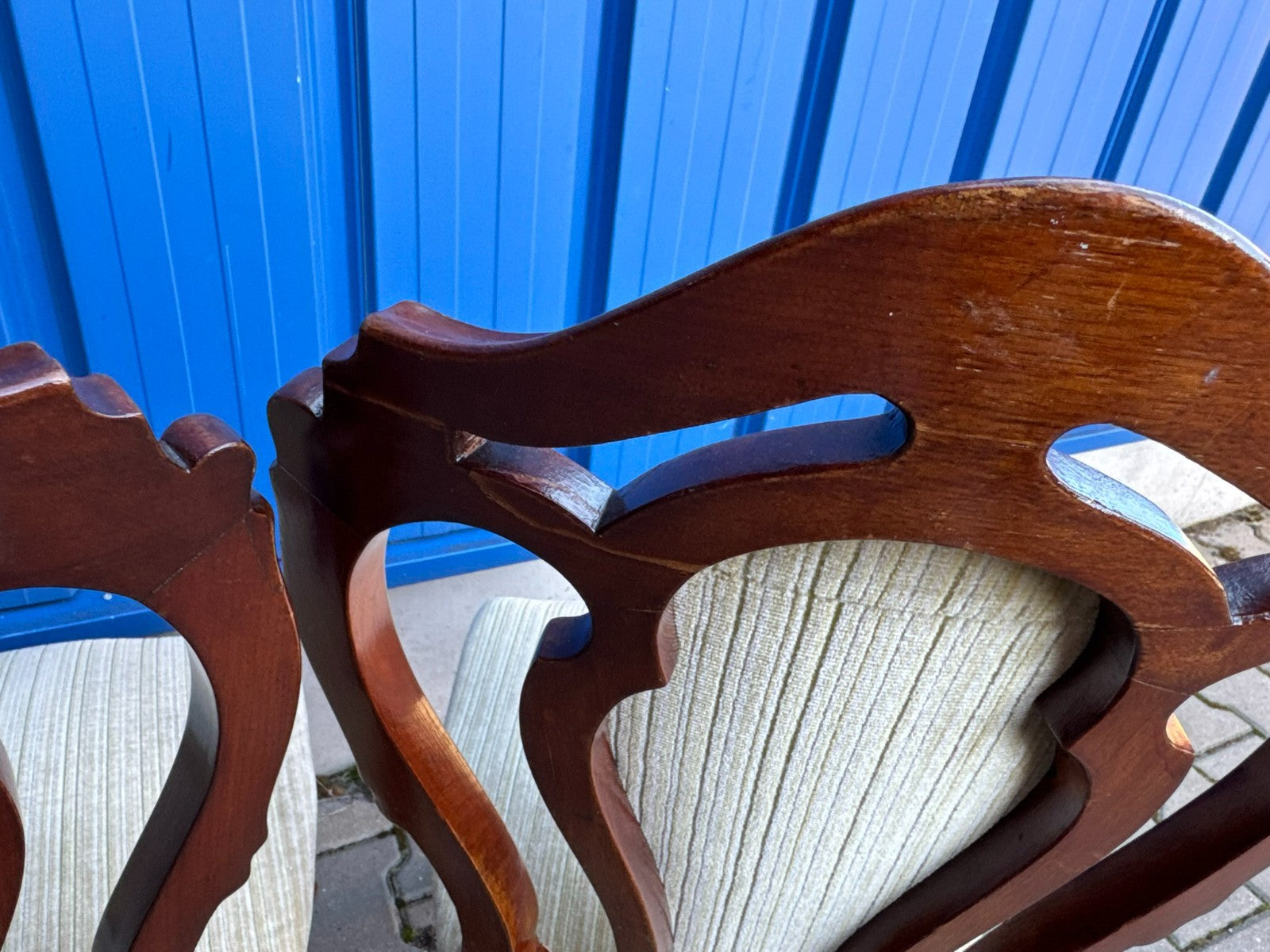Antike Prunkstühle Stühle Spät Biedermeier um 1860 4x Stuhl