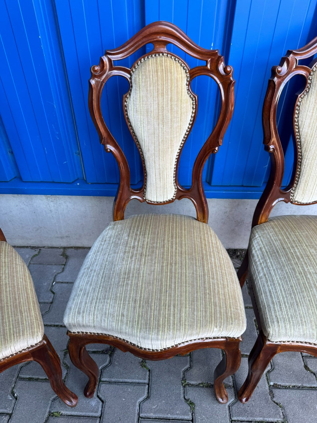 Antike Prunkstühle Stühle Spät Biedermeier um 1860 4x Stuhl