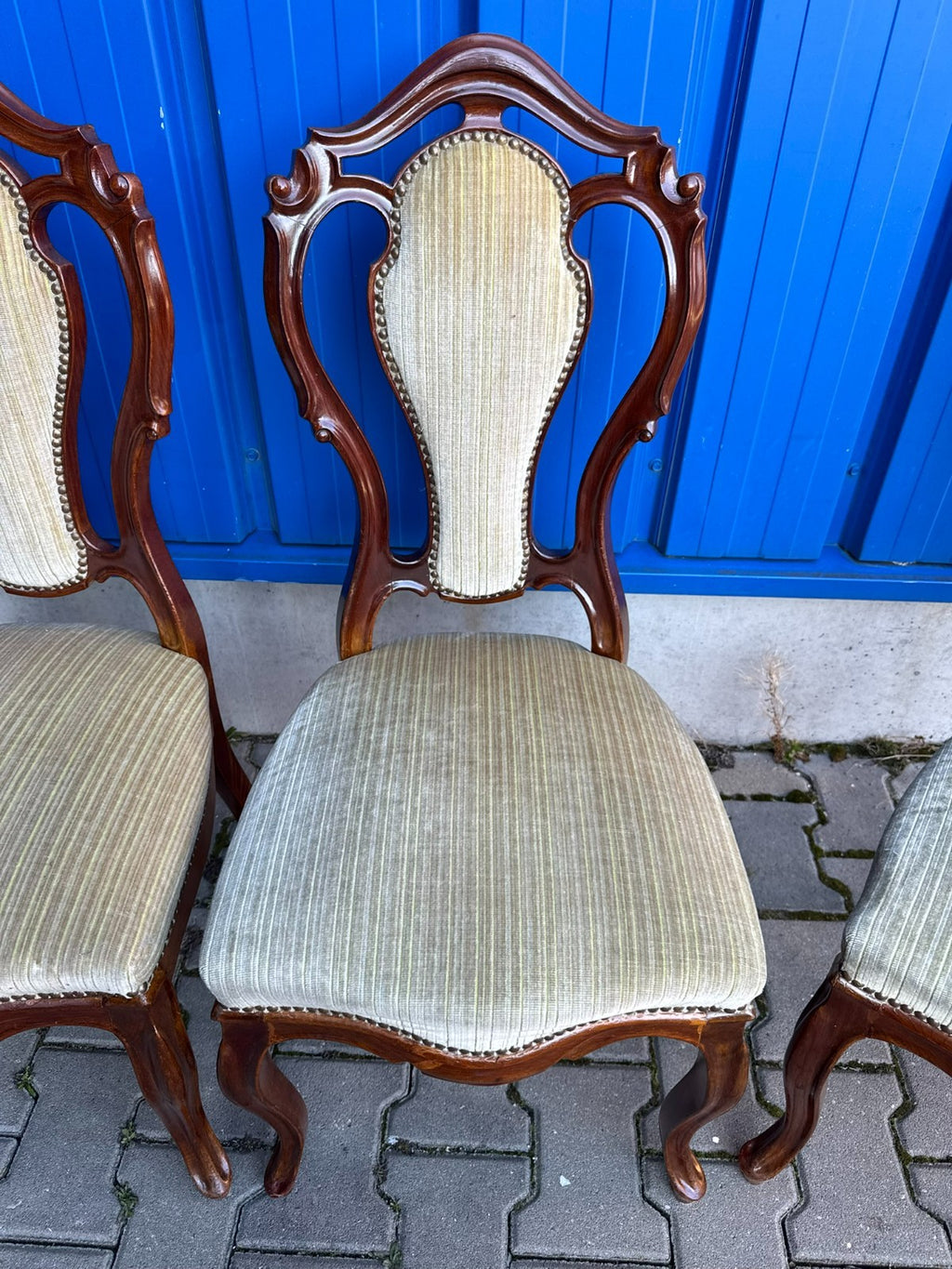Antike Prunkstühle Stühle Spät Biedermeier um 1860 4x Stuhl