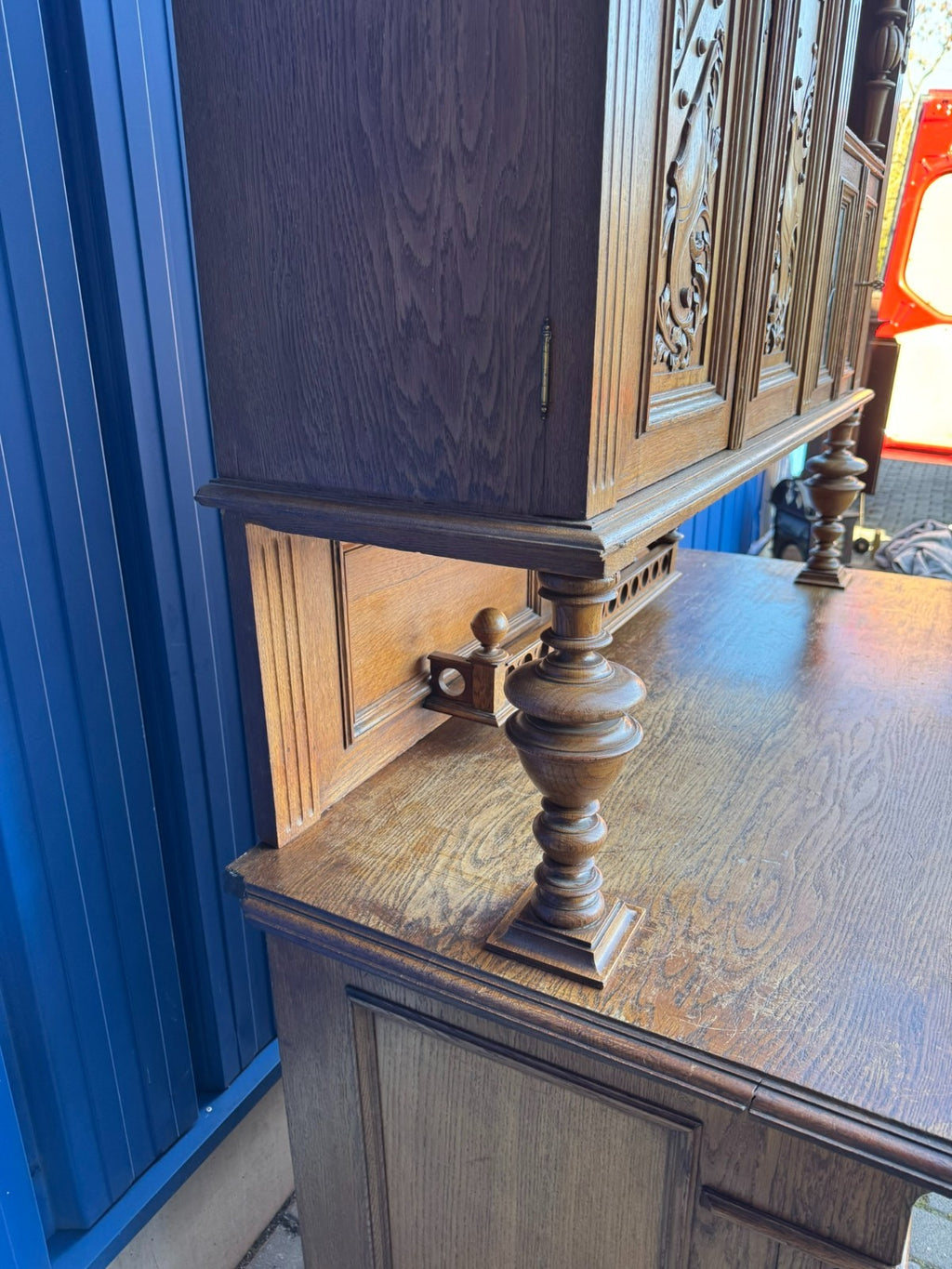 Antikes Jugendstil Buffet aus Eiche Deutsch um 1900