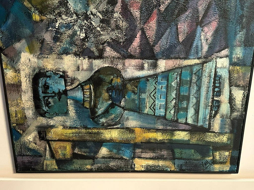 Xam Pedro Quetglas Ferrer (1915-2001) Ölgemälde 130x97cm Arlequines Musicos
