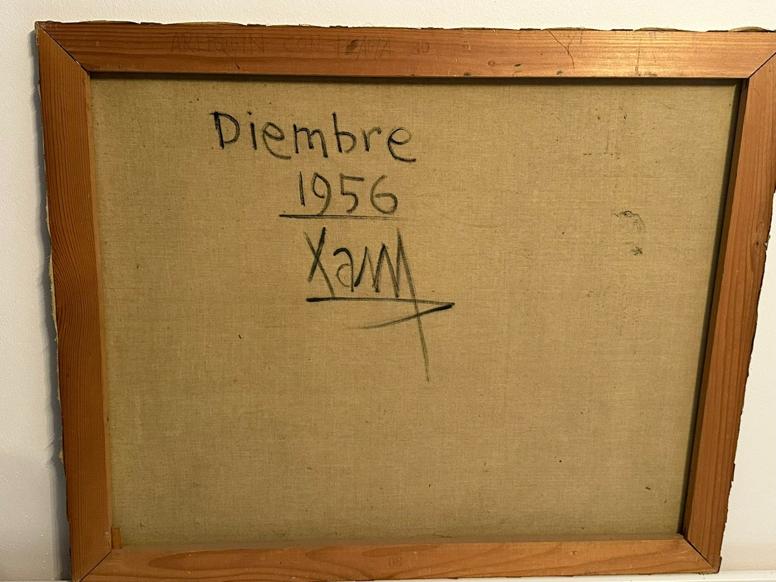 Xam Pedro Quetglas Ferrer (1915-2001) Ölgemälde Flöte Spielende Harlequine